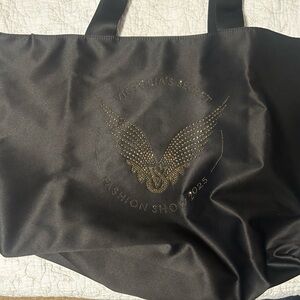Victoria's Secret Black Tote Bag with Gold Logo